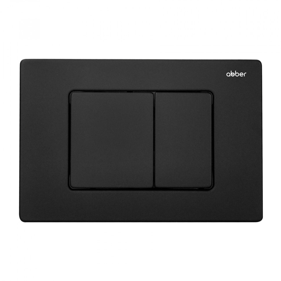 Комплект подвесной унитаз ABBER Bequem AC1100MB черный матовый с инсталляцией AC0105 и кнопкой AC0120MB черная матовая