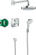 HG27294000 Croma Select E Душевая система скрытого монтажа с термостатом для душа Ecostat E
