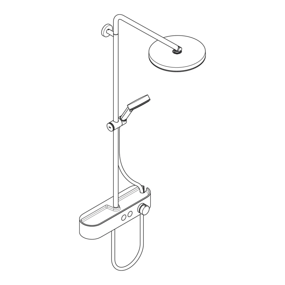 Душевая система с термостатом для душа, хром Hansgrohe Pulsify Showerpipe 260 24220000