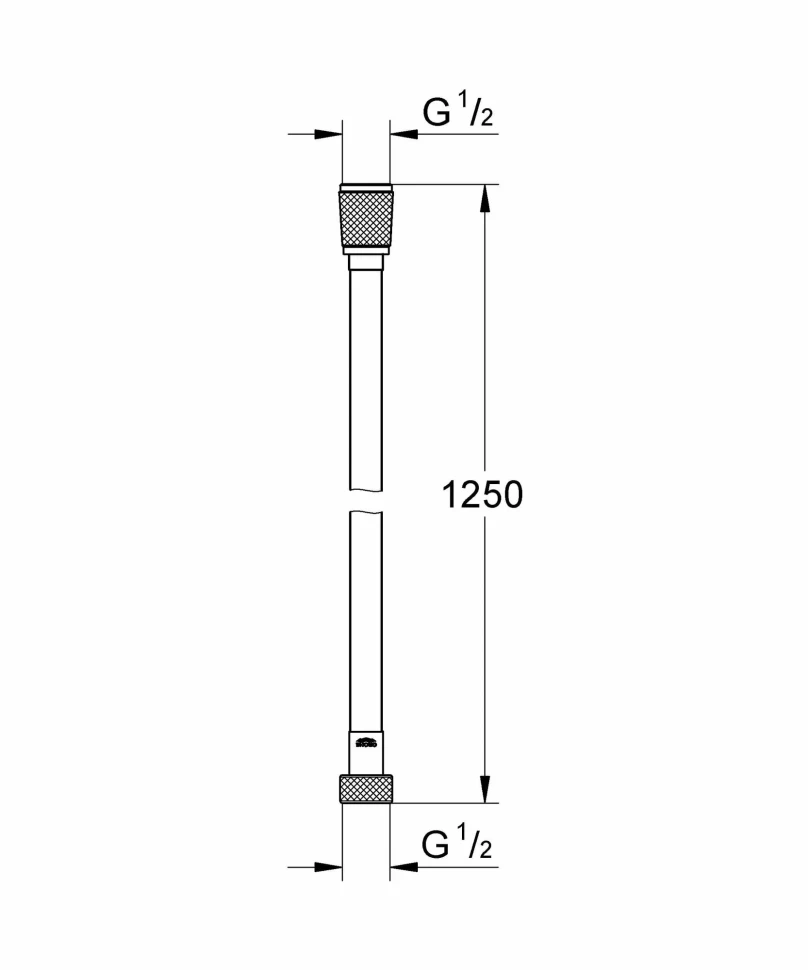 Душевой шланг 1250, хром Grohe Silverflex 28362001