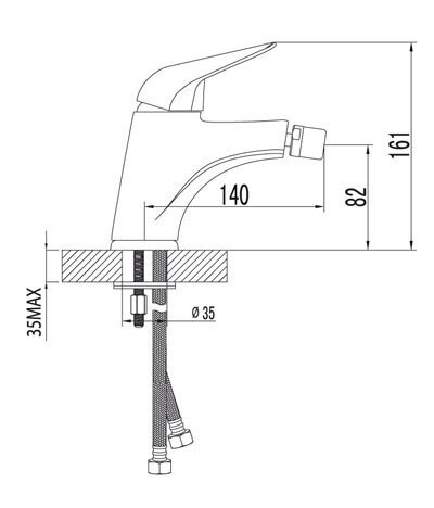 Смеситель для биде LEMARK POSEIDON  -  LM4208C