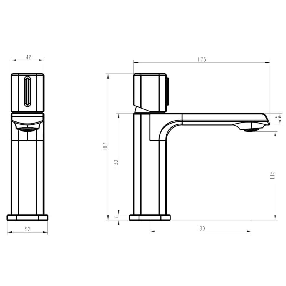 Смеситель для раковины, хром ESKO Abu Dhabi ABU26