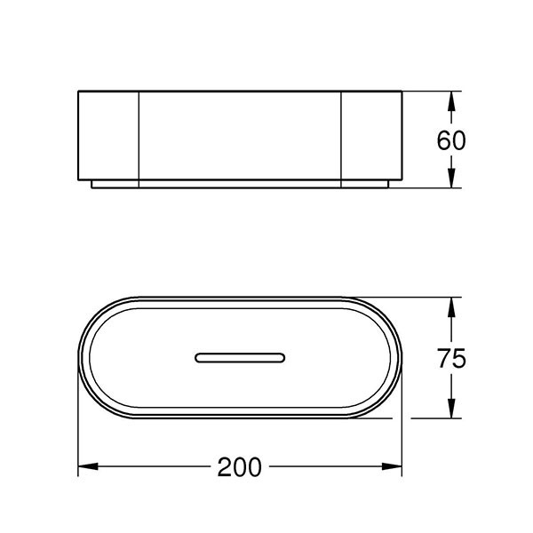 Полочка для душа, без держателя, прозрачный белый Grohe Selection 41037000