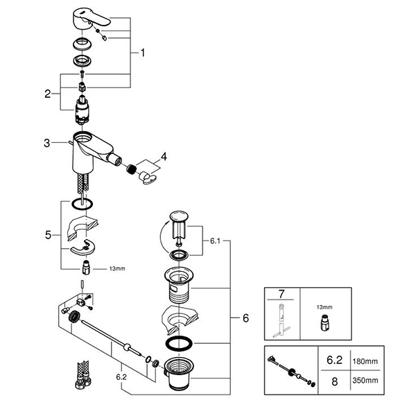 Смеситель для биде GROHE BauEdge 23331000