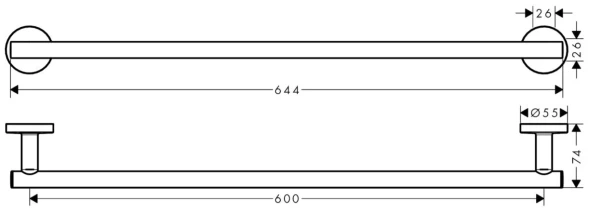 Держатель для банного полотенца, хром Hansgrohe Logis Universal 41716000
