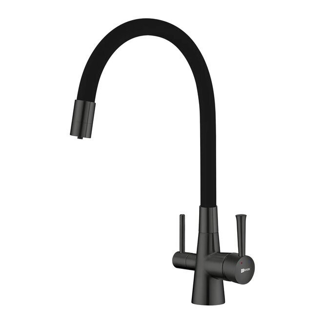 LM3075GM COMFORT Смеситель для кух, с гиб излив, с подключ к фильтру питьевой воды, графит