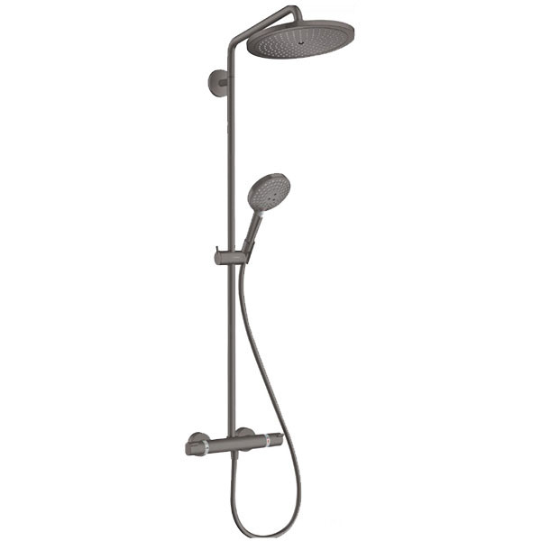Душевая система с термостатом для душа, шлифованный черный хром Hansgrohe Croma Select S 26890340