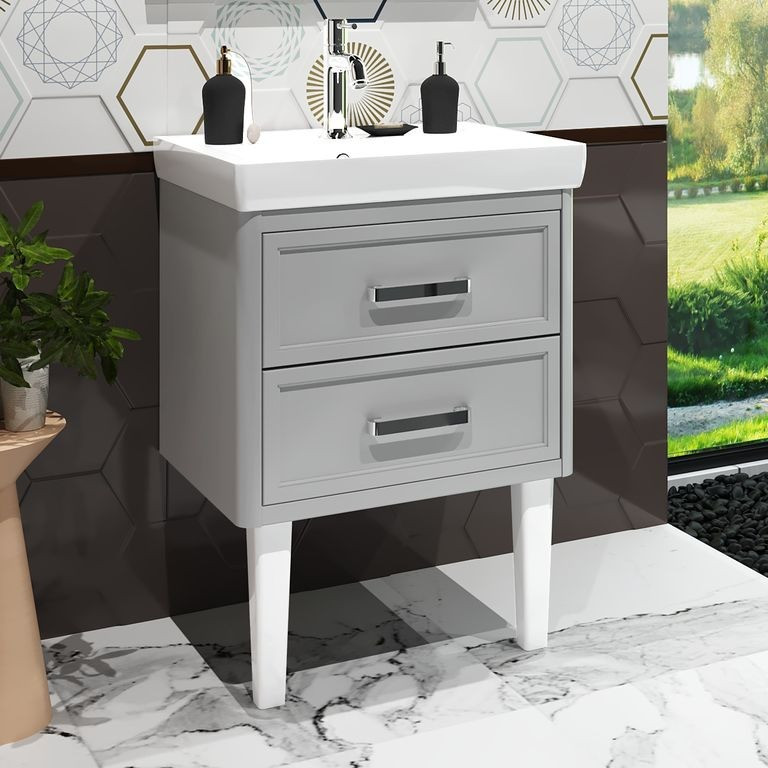 Тумба Вегас 60, подвесная,цвет 7047, 2 ящика (раковина Тигода 60)