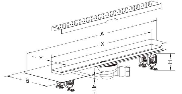 Трап линейный для душа Radaway 5R065F