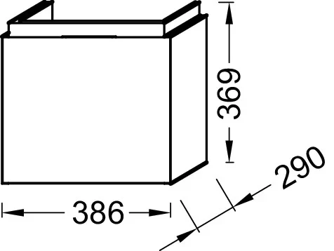 Тумба под раковину 38, белый глянец Jacob Delafon Rythmik EB1096-N18