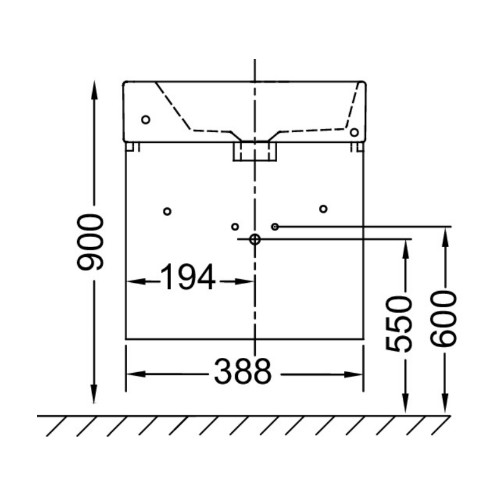 Тумба под раковину 38, белый глянец Jacob Delafon Rythmik EB1096-N18