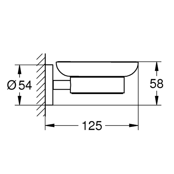 Мыльница Grohe Essentials с держателем, хром (40444001)