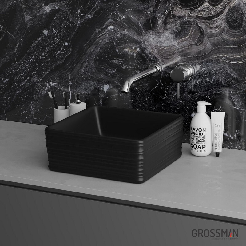 Раковина Grossman GR-3026ВМ черный матовый