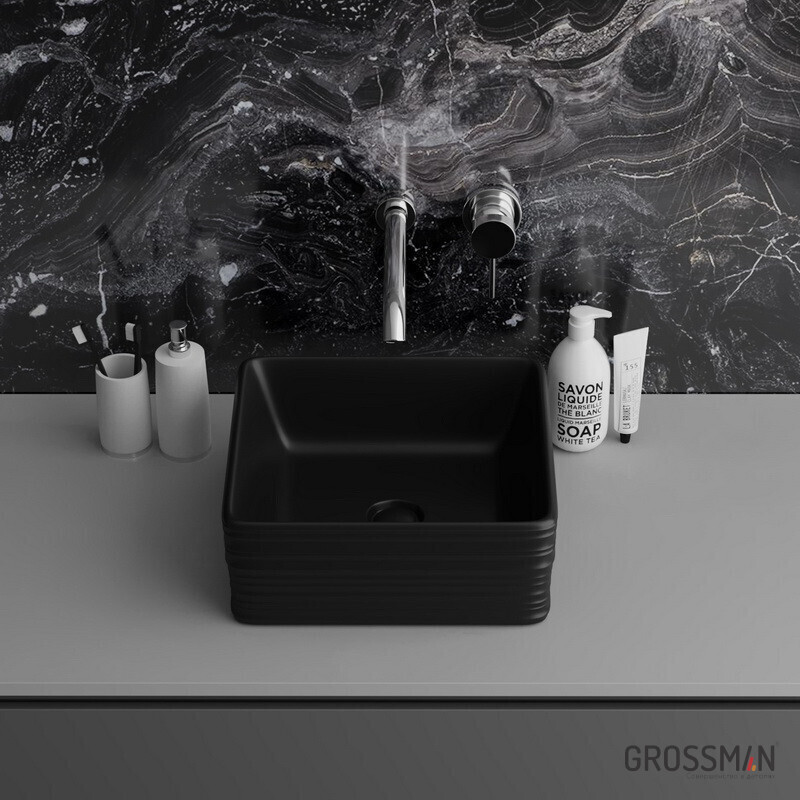 Раковина Grossman GR-3026ВМ черный матовый