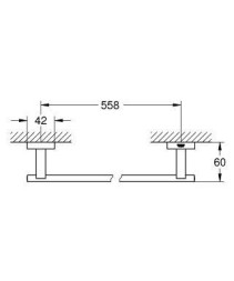 Держатель полотенца Grohe Start Cube 600 мм (41089DC0)