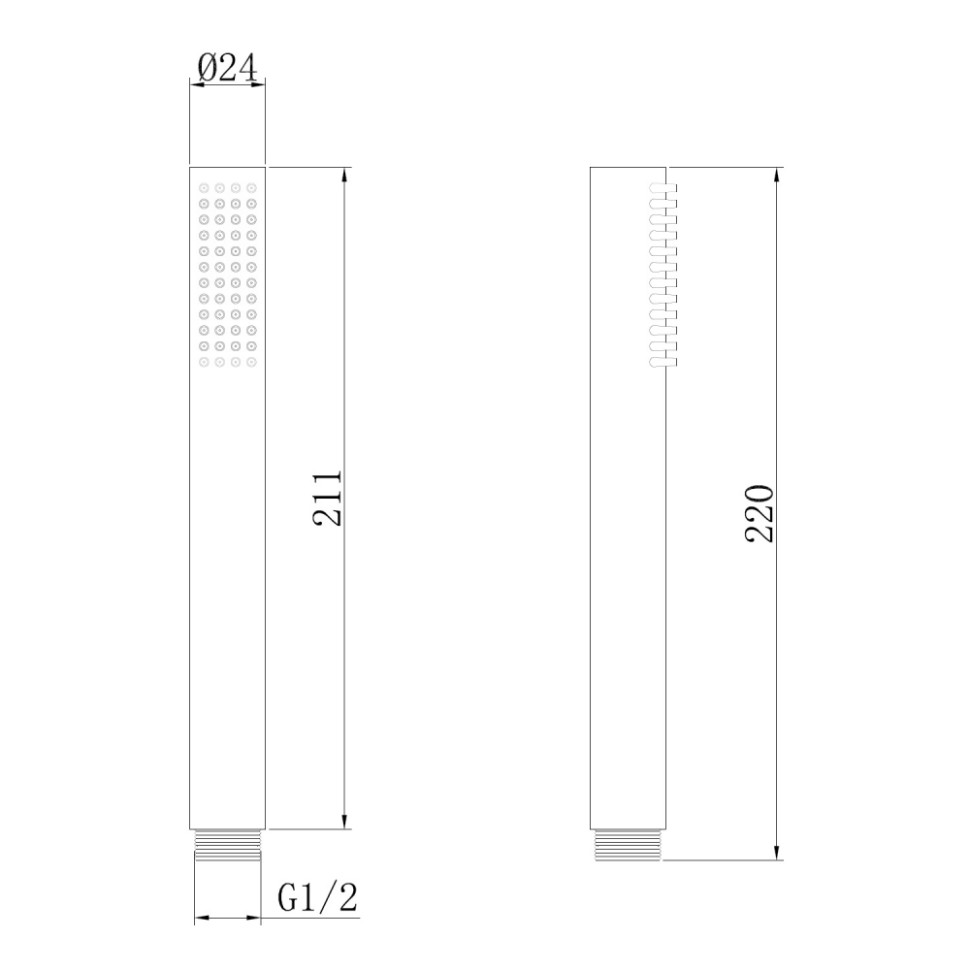 Душевая лейка ABBER AF0051RG латунь, розовое золото