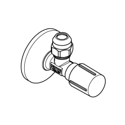 Вентиль угловой 1/2x3/8 для подключения смесителей, черный Grohe 22074KF0