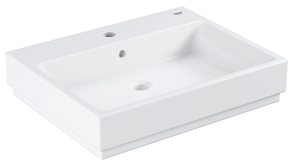 Раковина накладная 60, с крепежами, с переливом, альпин-белый Grohe Cube Ceramic 3947700H