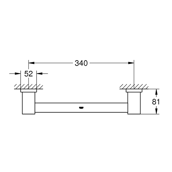 Ручка для ванной 390, хром Grohe Essentials Cube 40514000