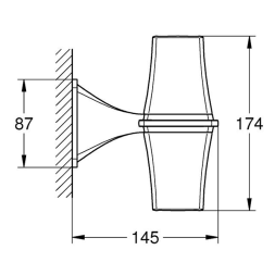 Светильник для ванной двойной, хром/золото Grohe Grandera 40661IG0