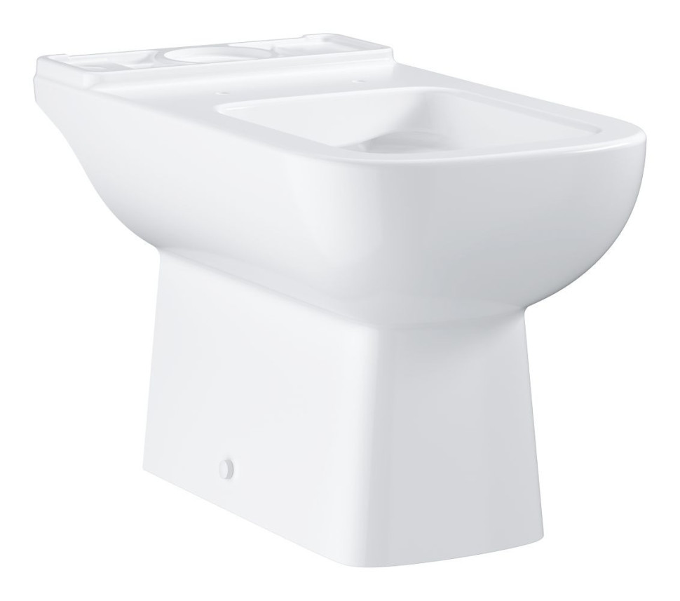 Унитаз напольный GROHE BauEdge Ceramic безободковый, горизонтальный выпуск, для бачка внешнего монтажа, альпин-белый (39811000)