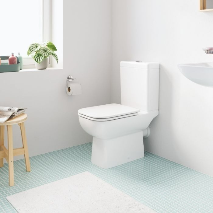 Унитаз напольный GROHE BauEdge Ceramic безободковый, горизонтальный выпуск, для бачка внешнего монтажа, альпин-белый (39811000)
