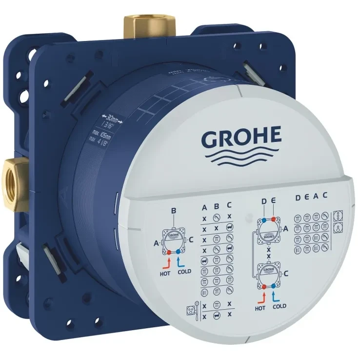 Душевая система GROHE Essence со смесителем для ванны, суперсталь (25287DC0)