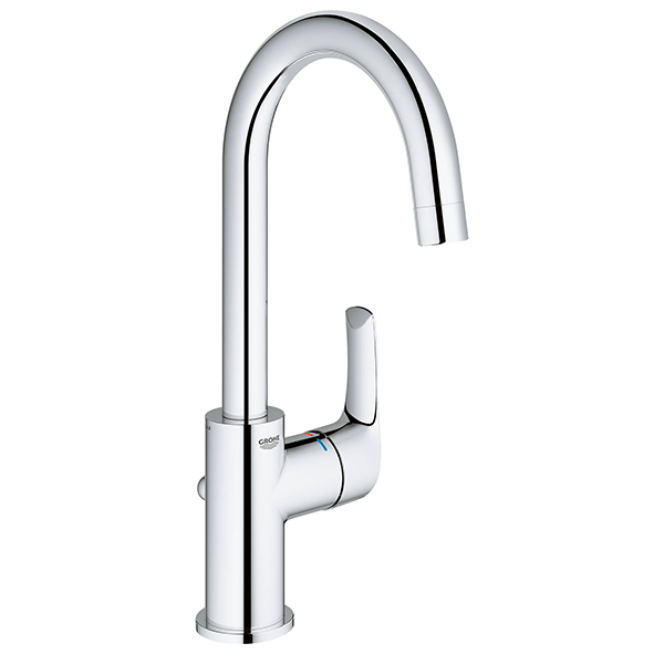 Смеситель для раковины с донным клапаном, размер L, высокий излив, хром Grohe Eurosmart 23537002