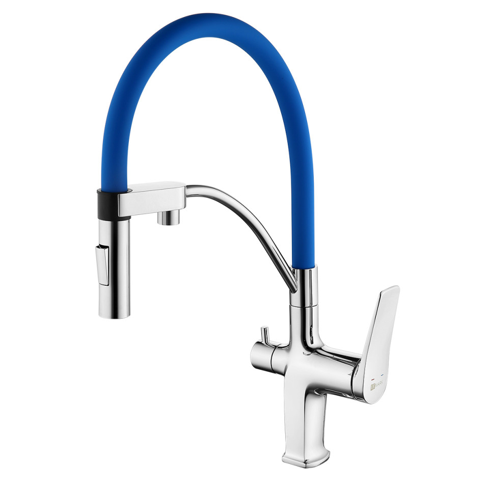 Смеситель для кухни с подключением к фильтру с питьевой водой, Lemark Comfort - M3074C-Blue