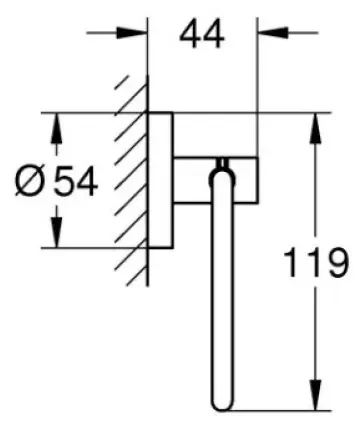 Держатель для туалетной бумаги GROHE Start, черный матовый (412002430)