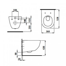 8209560000001 Унитаз LAUFEN PRO NEW подвесной