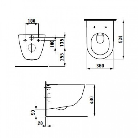 8209560000001 Унитаз LAUFEN PRO NEW подвесной