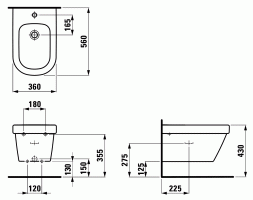 8306820003021 БИДЕ ПОДВЕСНОЕ LAUFEN LB3