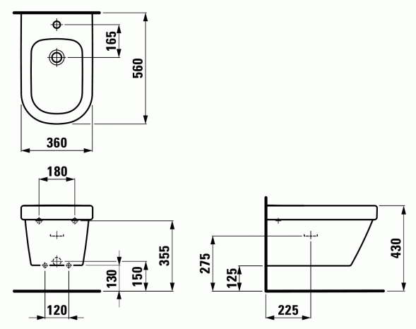 8306820003021 БИДЕ ПОДВЕСНОЕ LAUFEN LB3