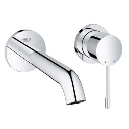 Внешняя часть смесителя для раковины GROHE Essence+ на 2 отверстия (вынос 183 мм), хром (19408001)