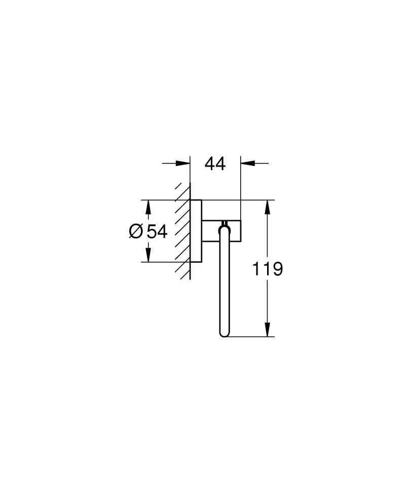 Держатель туалетной бумаги, cуперсталь grohe essentials 40689dc1