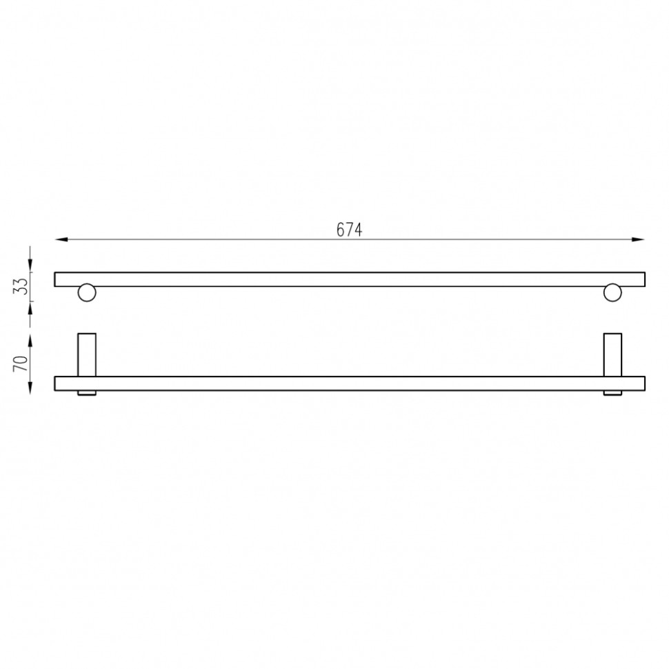 Полотенцедержатель ABBER Osten 316 AA1857BGG брашированная оружейная сталь