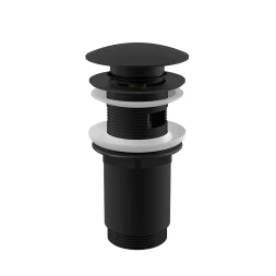 Донный клапан для раковины, большая заглушка, черный Alcaplast Click-Clack A392BLACK