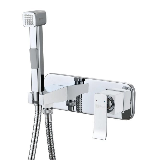LM5819CW Контест Смеситель с гигиеническим душем, встраиваемый, хром/белый (к/к 4)