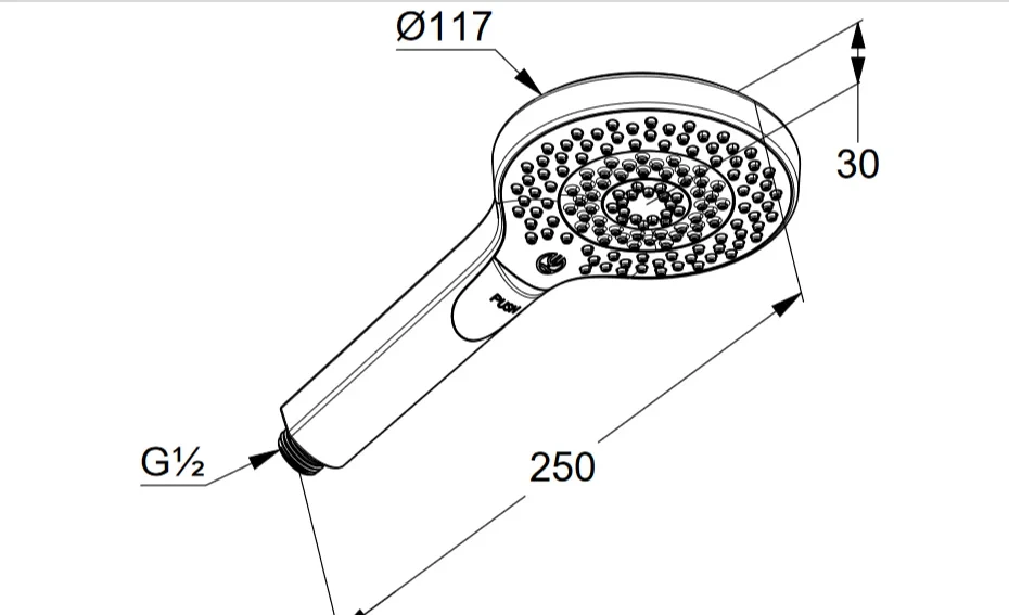 Ручной душ, 3 режима струи, хром Kludi Dive 6983005-00