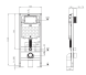 Инсталляция для подвесного унитаза, розовое золото Nuca N5108P2702RG