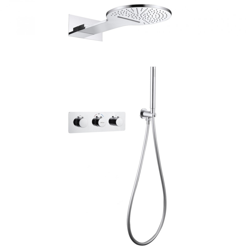 Душевая система ABBER Wasser Kreis AF8151 скрытого монтажа без излива, термостат, хром