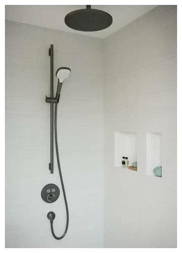 Душевая штанга 900, шлиф.черный хром Hansgrohe Unica S Puro Reno 28631340