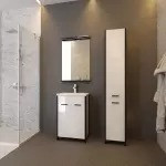 Тумба ЮВЕНТА Br-65 под умывальник "Soft-65" Черный