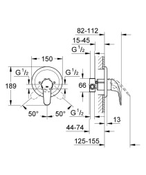 Смеситель для душа встриваемый GROHE Start Eco/Swift 23269000