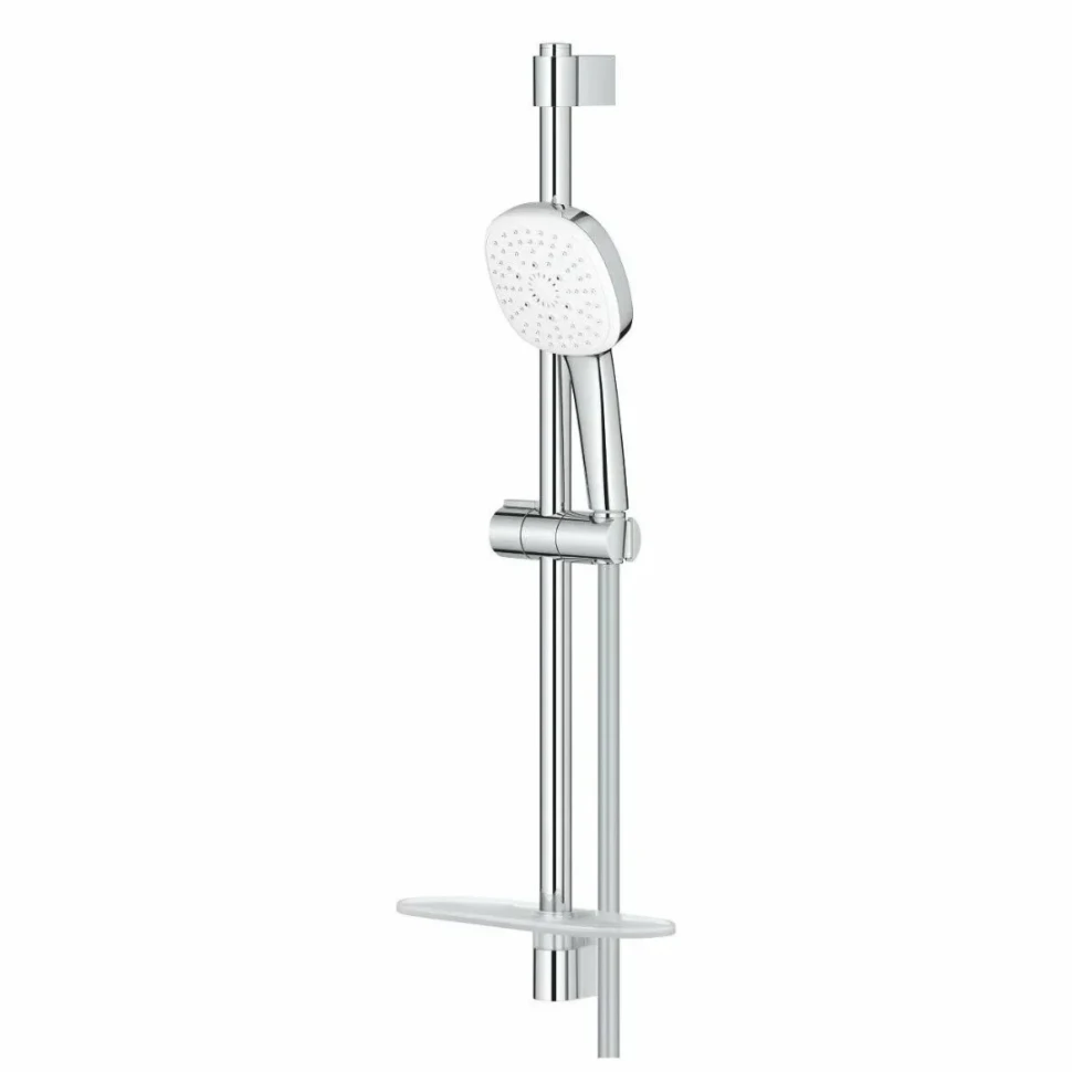 Набор для душа GROHE Tempesta Cube 110, 3 режима струи, с полочкой, хром (27576003)
