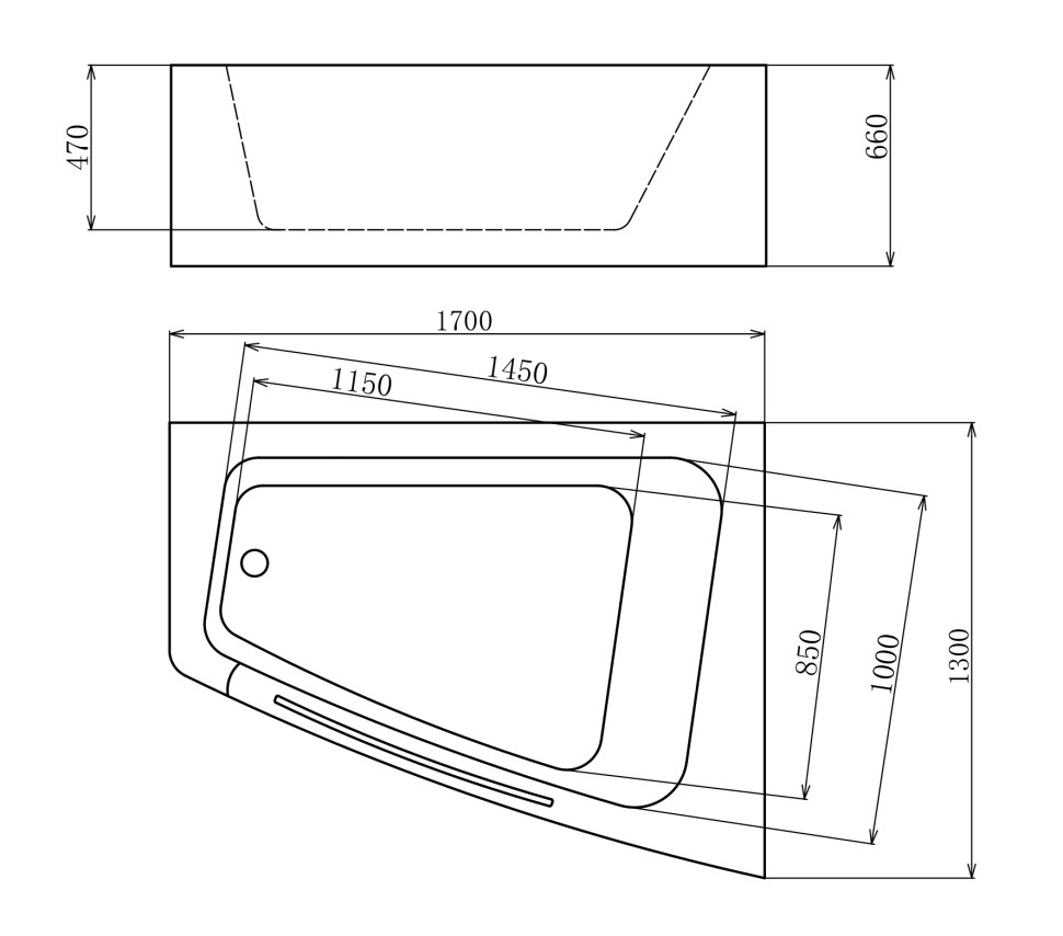 Акриловая ванна Gemy G9056 O R