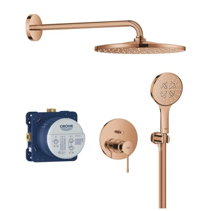 Душевая система встраиваемая, теплый заказ глянцевый Grohe Essence 25287DA0