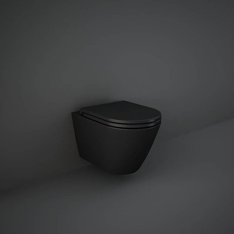 Крышка-сиденье для унитаза с микролифтом, черная Rak Ceramics Feeling RSTSC3901504