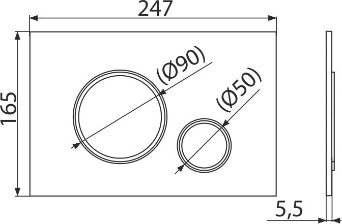Панель смыва, черная Alcaplast M778